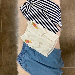 Janie & Jack 3-piece girl's boho bundle size 3